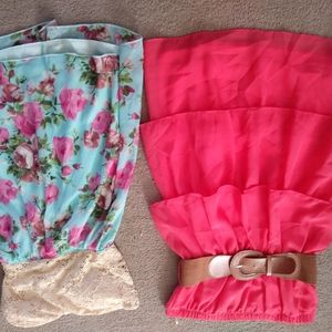2 mini dresses
